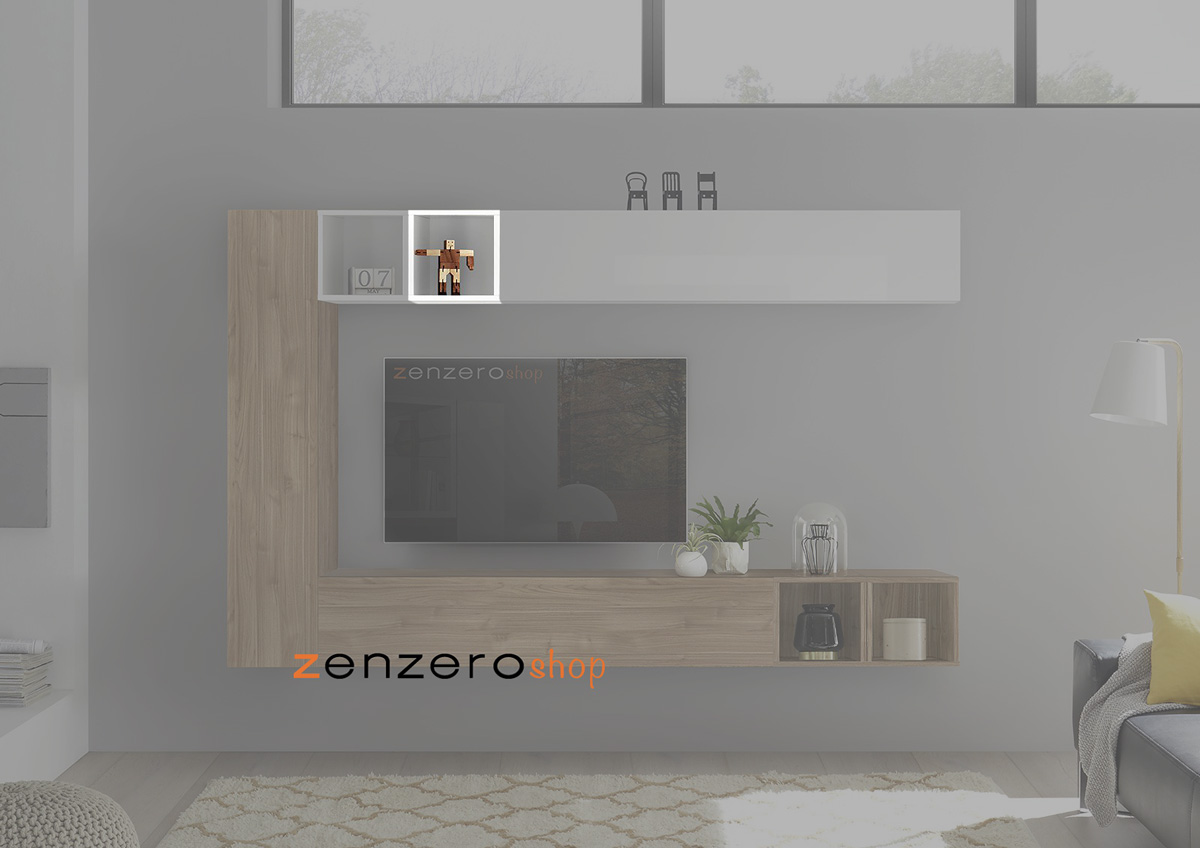 Vano a giorno in finitura Bianco Lucido