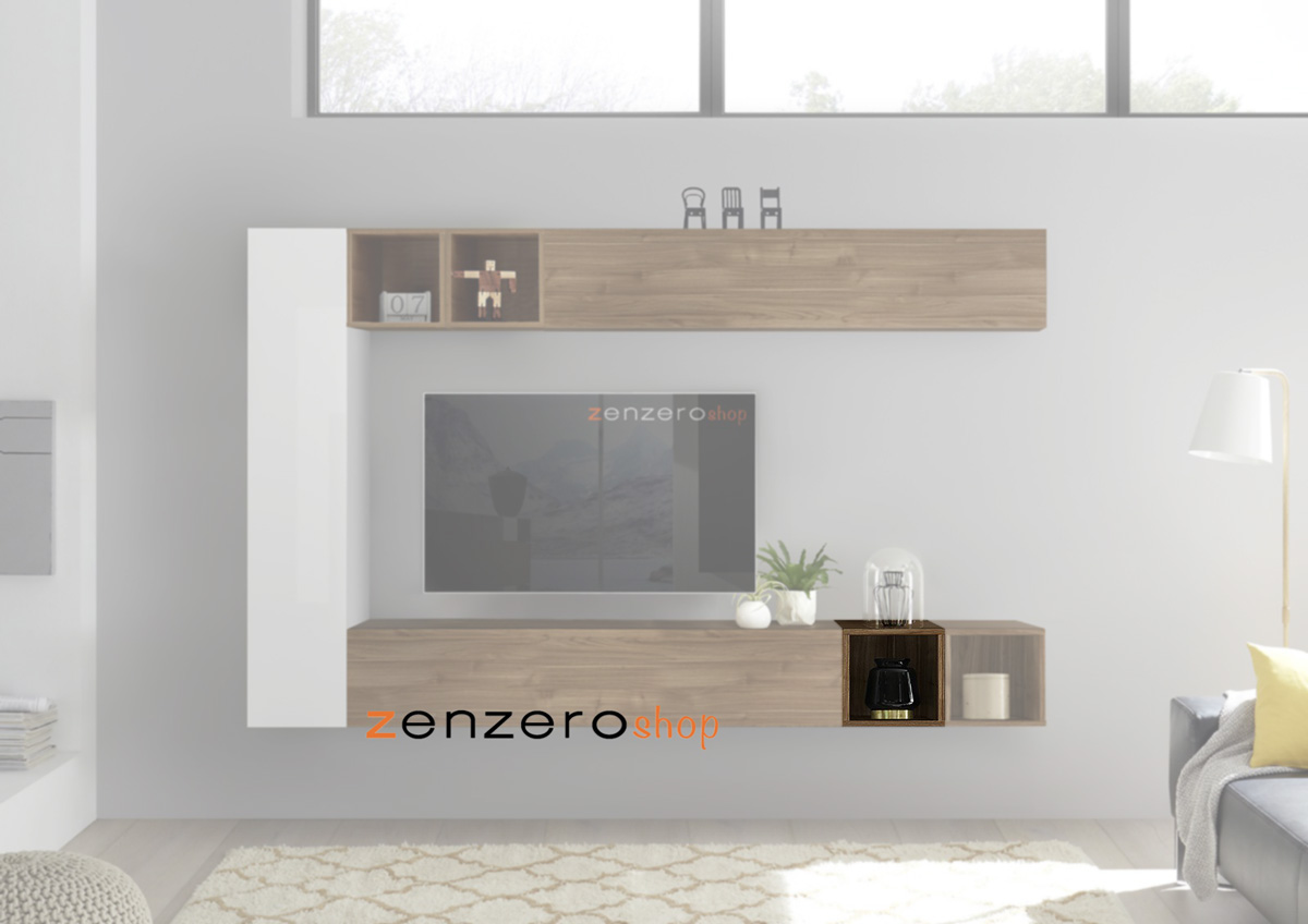 Vano a giorno in finitura Noce Dark