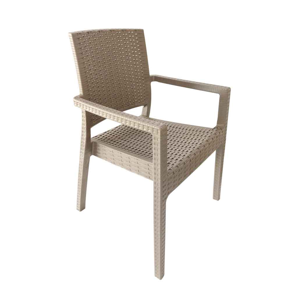 sedie moderne per mare o giardino finitura capuccino