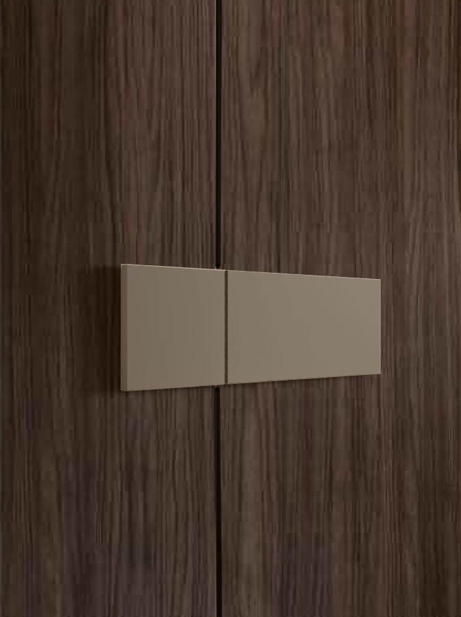 Armadio camera letto con vano tv, Noce Moro e Visone