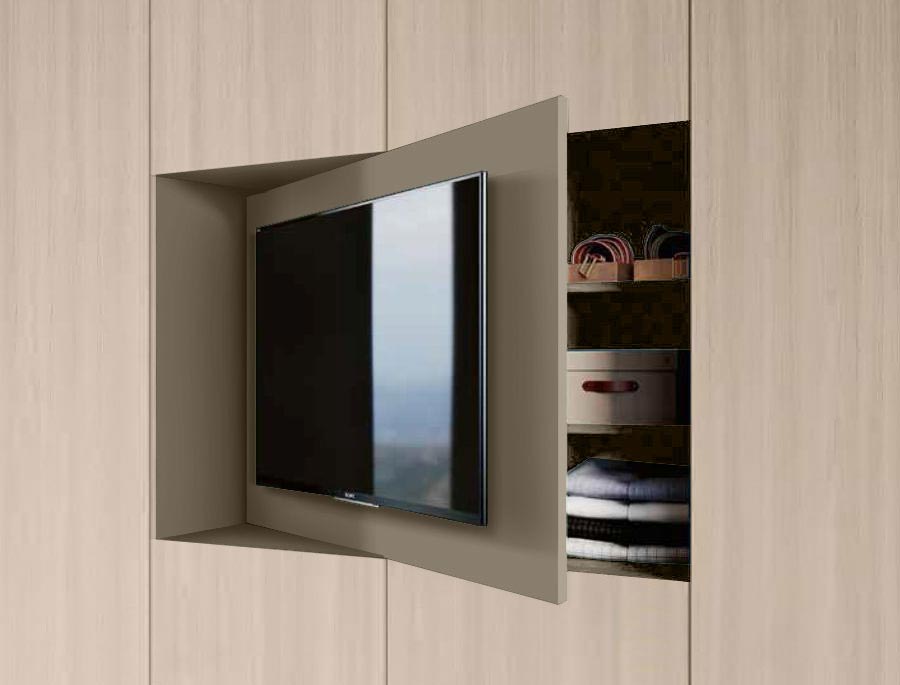Armadio camera letto con vano tv, Olmo e Visone