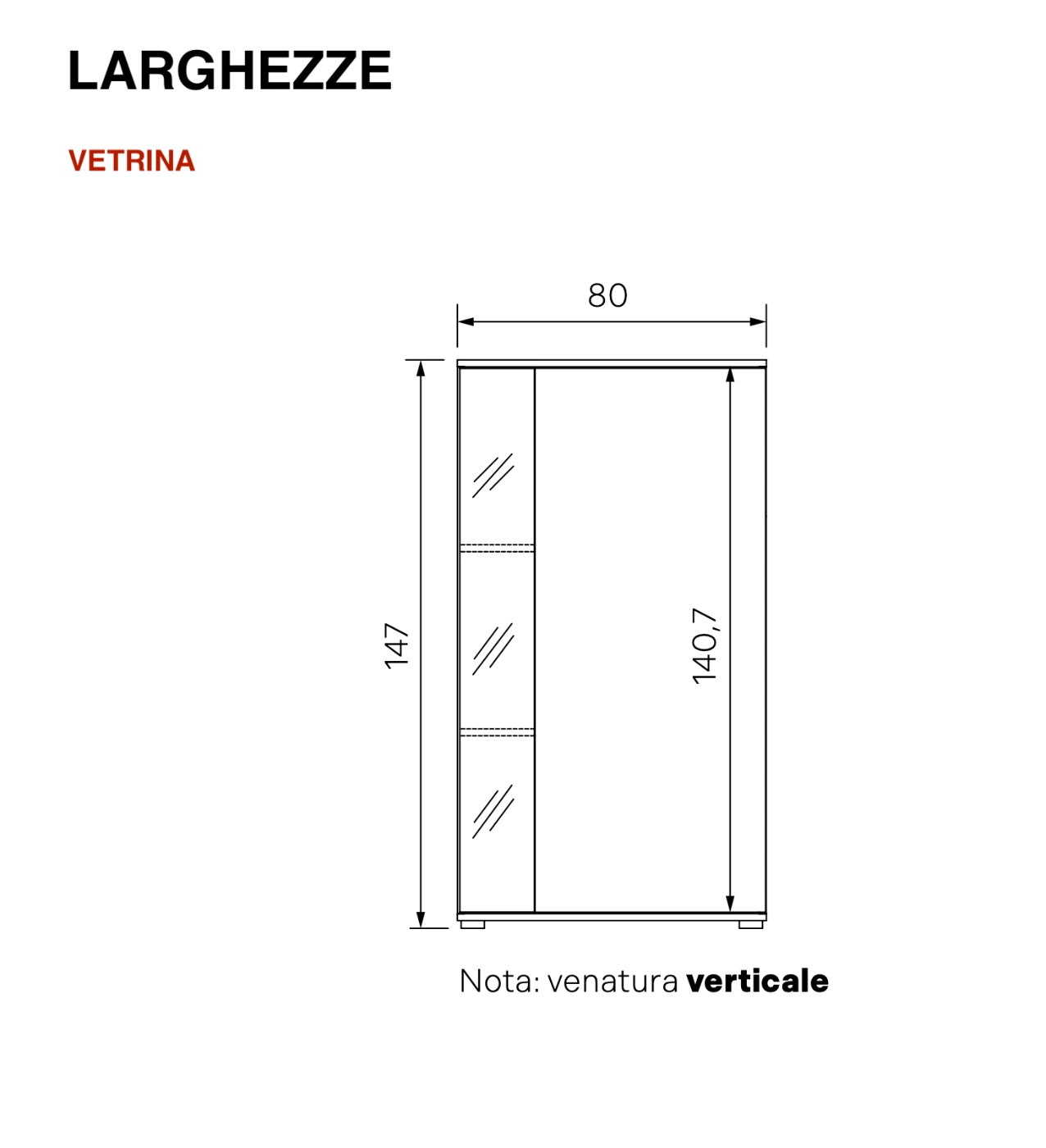 madia moderna con vetro