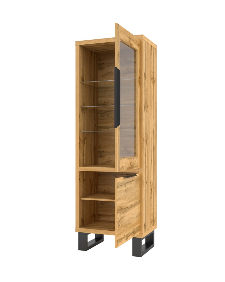 Vetrina moderna 2 ante e 5 ripiani interni