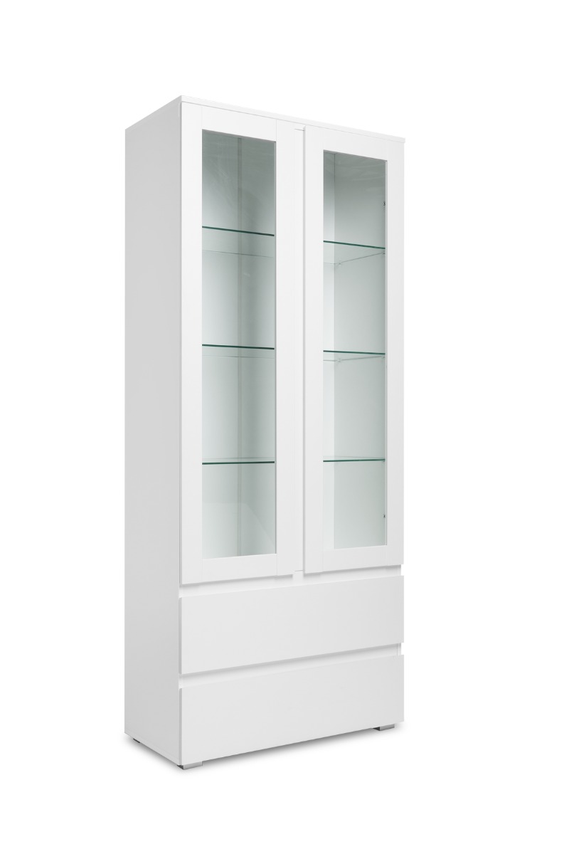 Elegante Vetrina moderna colore Bianco opaco