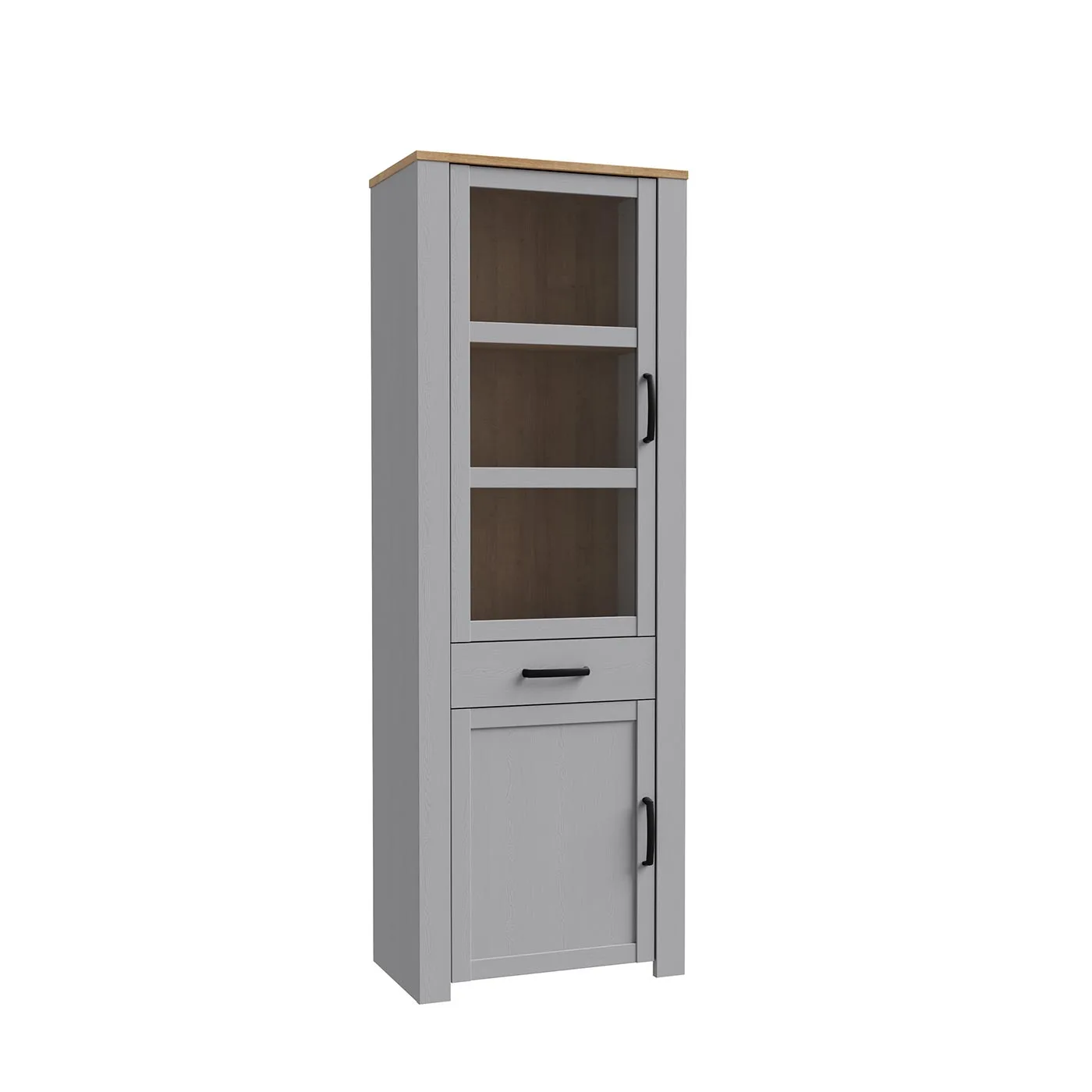 vetrina singola grigia