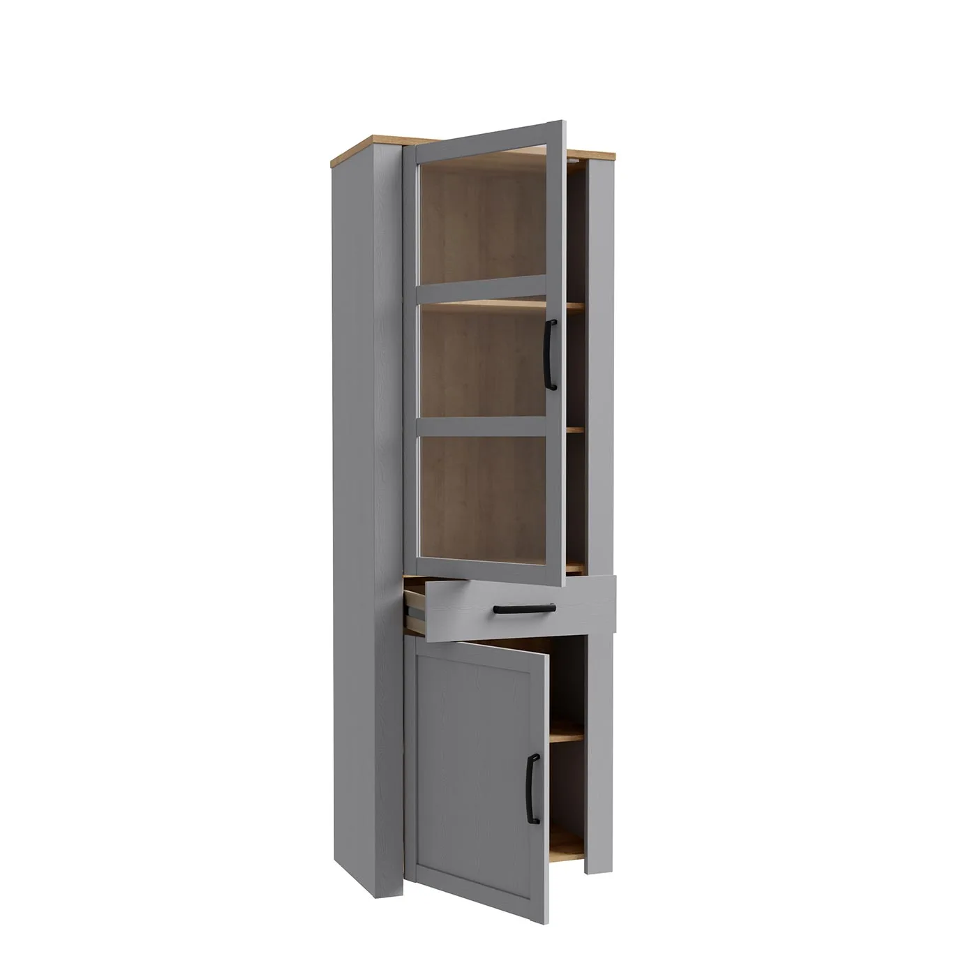 vetrina singola grigia