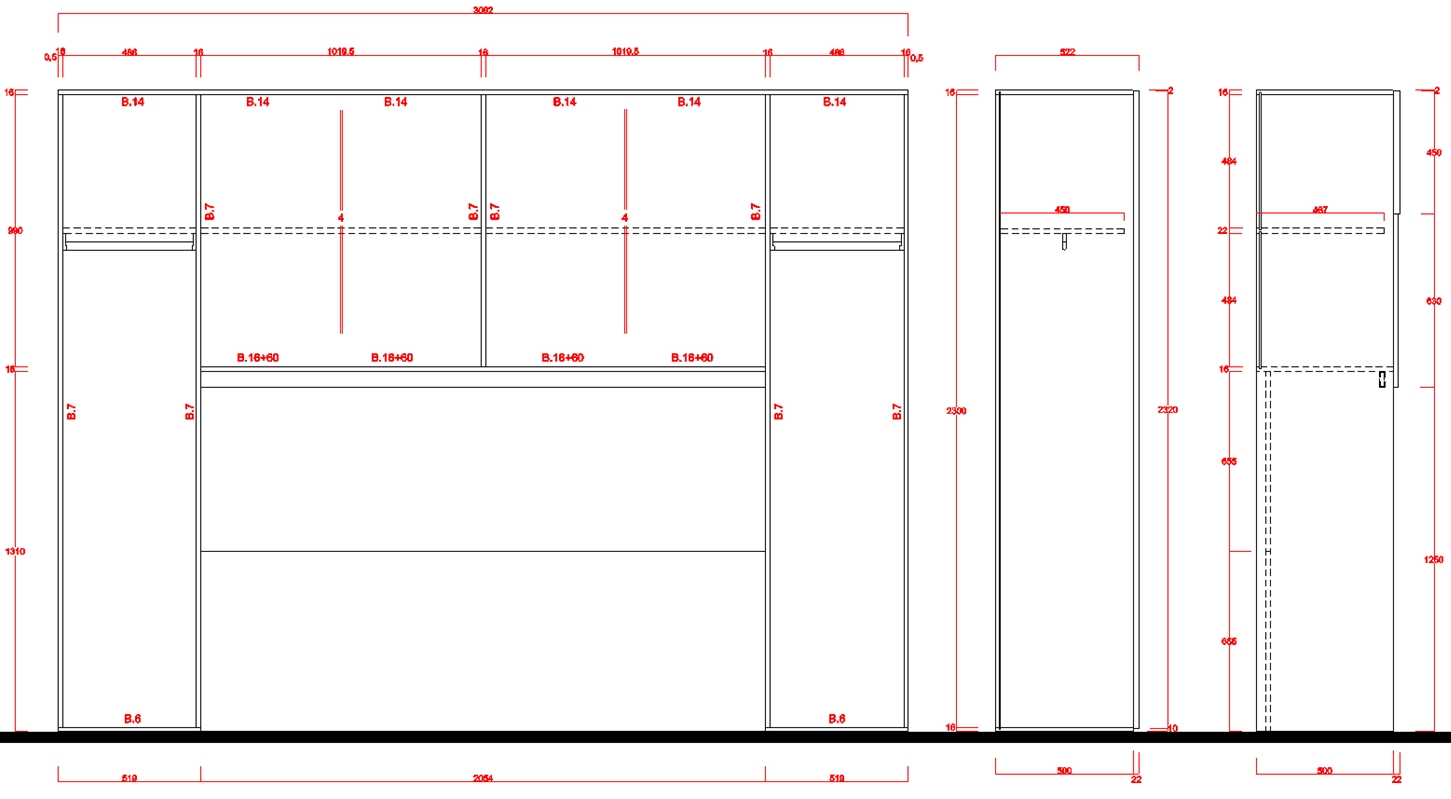 armadio grigio a ponte