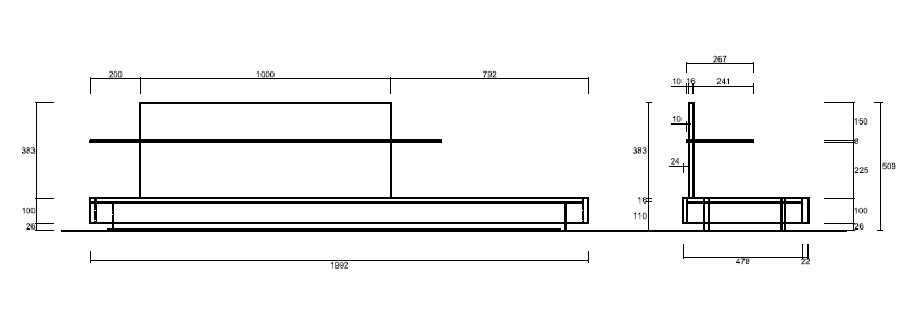 Base Porta TV moderno con mensola in vetro, finitura Noce Stelvio