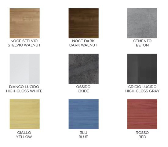 Pareti sala soggiorno Zenzero moderno e di design Bianco Lucido, Gesso e Artico