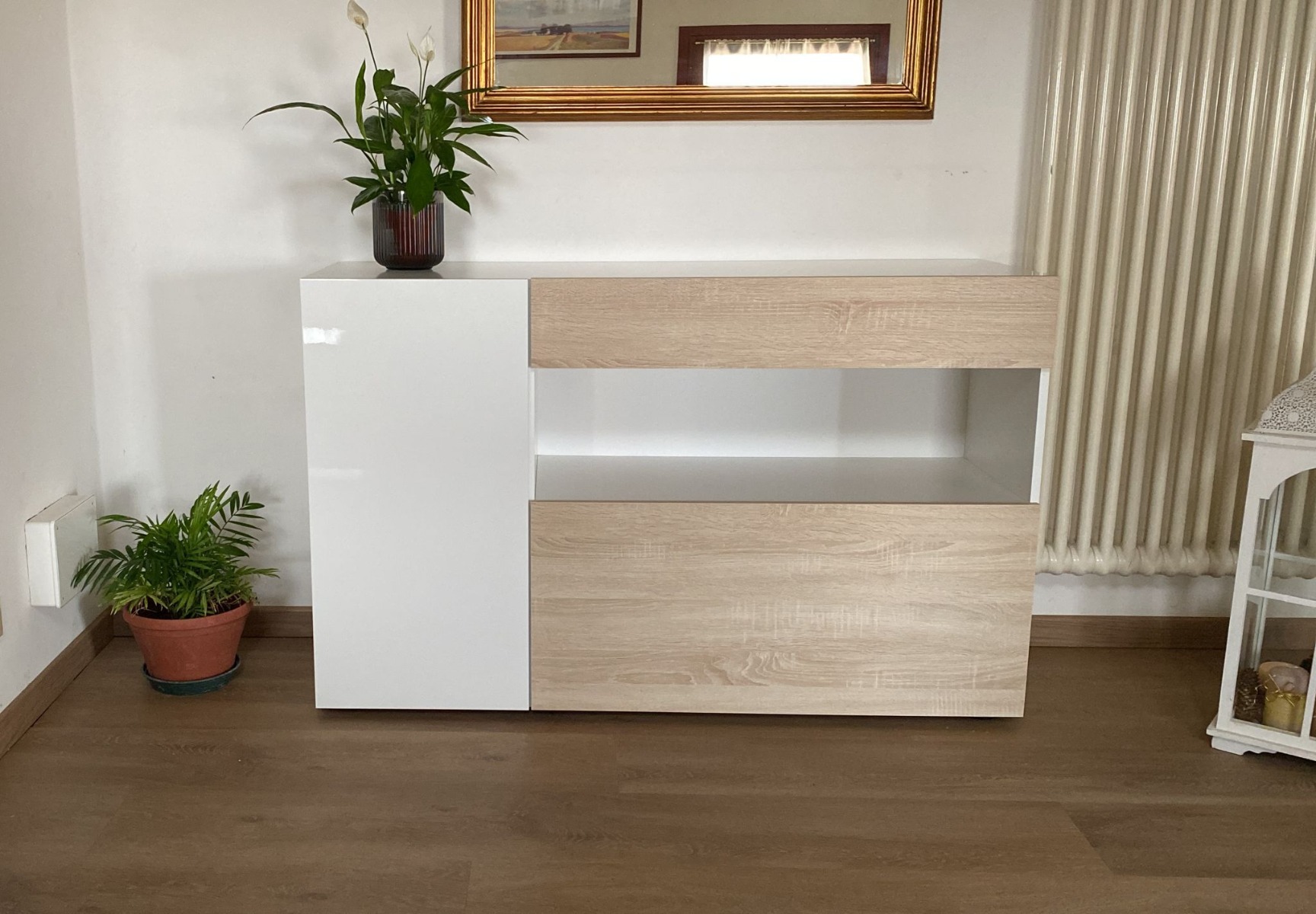 Moderna Madia rovere samoa e bianco lucido