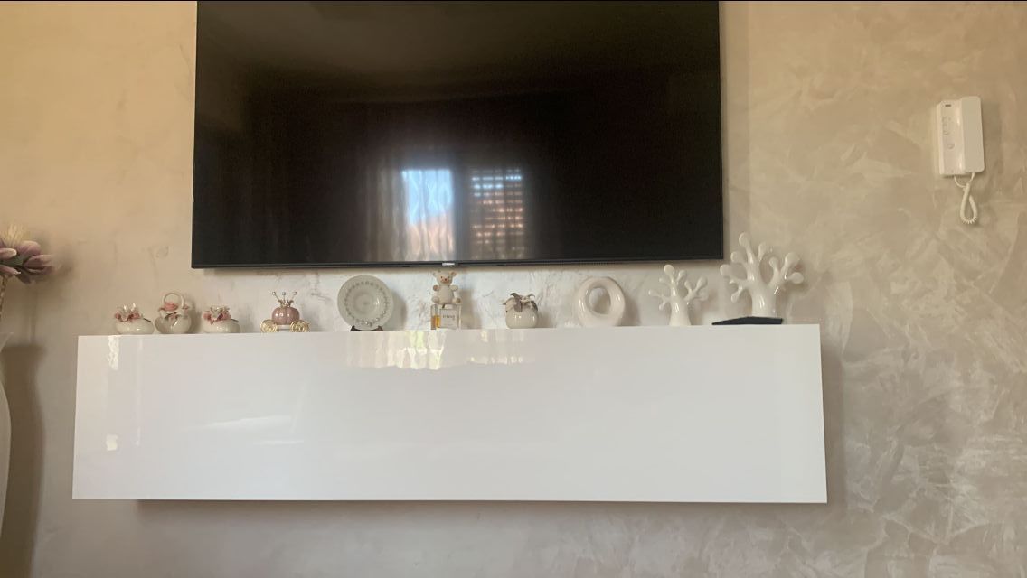  Mobile  Ribalta, Vasistas di design, Bianco Lucido