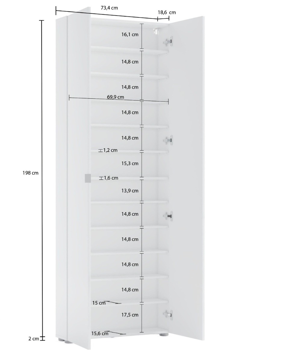 Offerta Armadio multiuso con anta a specchio, Made in Italy