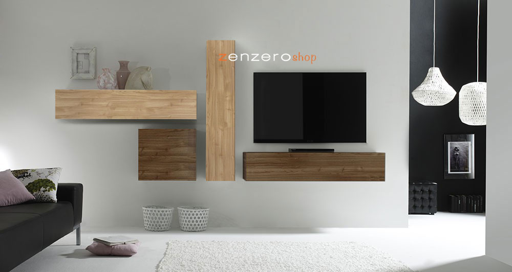 Parete attrezzata moderna di design, Mercure e Cadiz - 321x169 cm