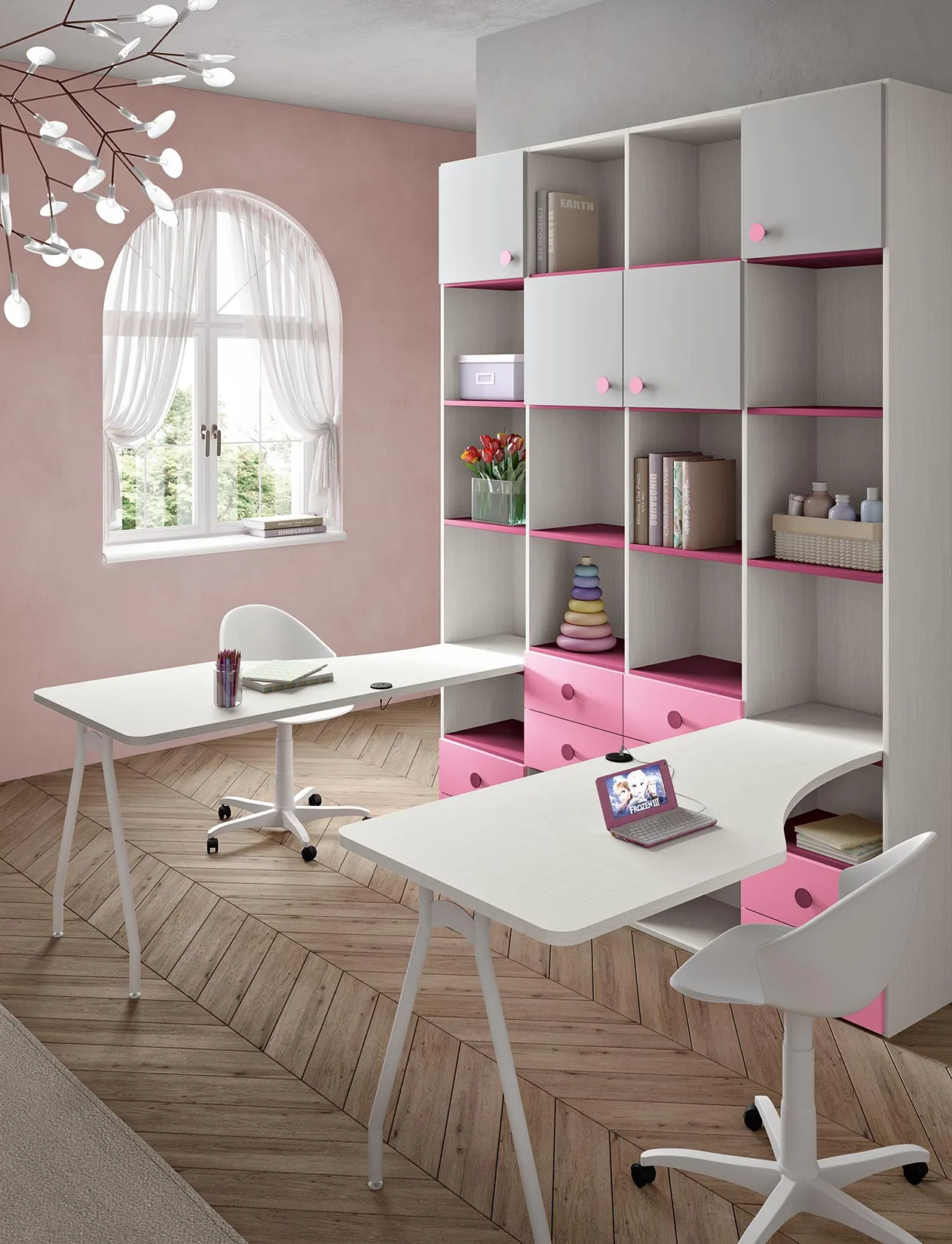 scrivanie e librerie abbinate