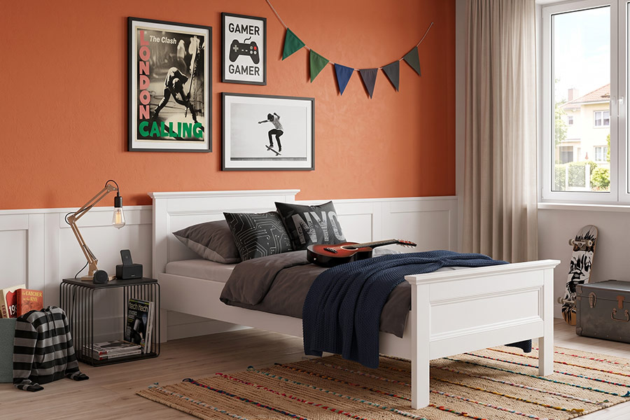 letto singolo bianco