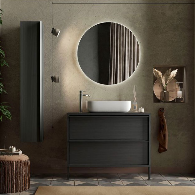 mobiletto bagno nero